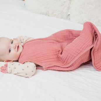 Lulujo 100% Cotton Muslin Sleep Sack | Breathable Baby Sleeping Bag
