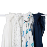 Lulujo 4 Pack Bamboo Muslin Swaddle Blankets | Muslin & Swaddle