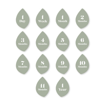 Lulujo Baby's First Year Milestone Blanket & Cards Set | Premium Muslin Gift