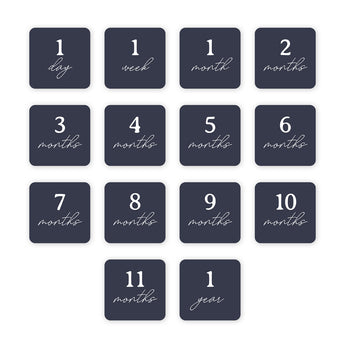 Lulujo Baby's First Year Milestone Blanket & Cards Set | Premium Muslin Gift