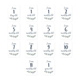 Lulujo Baby's First Year Milestone Blanket & Cards Set | Premium Muslin Gift