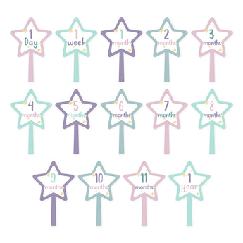 Lulujo Baby's First Year Milestone Blanket & Cards Set | Premium Muslin Gift