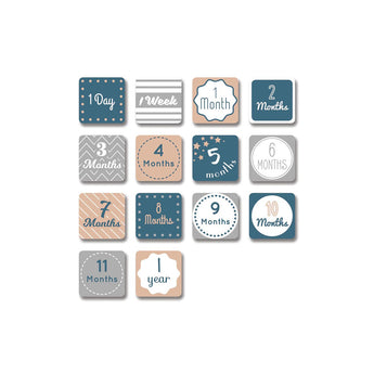 Lulujo Baby's First Year Milestone Blanket & Cards Set | Premium Muslin Gift