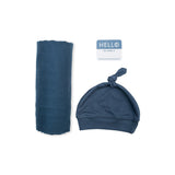 Lulujo Bamboo Hat & Swaddle Blanket Set | Luxurious Newborn Gift