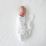 Lulujo Bamboo Muslin Swaddle Blankets 3 Pack | Baby Essentials Gift Set