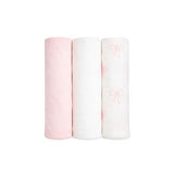 Lulujo Bamboo Muslin Swaddle Blankets 3 Pack | Baby Essentials Gift Set