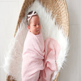 Lulujo Bamboo Muslin Swaddle Blankets 3 Pack | Baby Essentials Gift Set