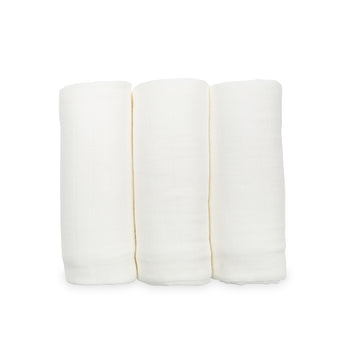 Lulujo Bamboo Muslin Swaddle Blankets 3 Pack | Silky Soft 70% Bamboo Viscose
