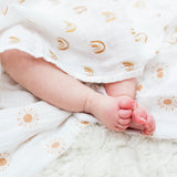 Lulujo Cotton Muslin Swaddles 2 Pack | Ultra Soft Breathable Baby Blankets