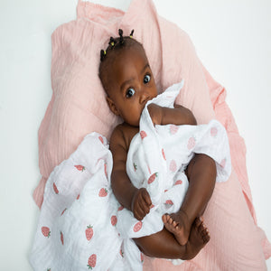 Lulujo Cotton Muslin Swaddles 2 Pack | Ultra Soft Breathable Baby Blankets