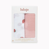 Lulujo Cotton Muslin Swaddles 2 Pack | Ultra Soft Breathable Baby Blankets