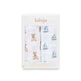 Lulujo Cotton Muslin Swaddles 2 Pack | Ultra Soft Breathable Baby Blankets