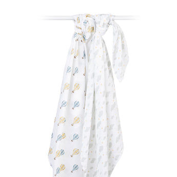 Lulujo Cotton Muslin Swaddles 2 Pack | Ultra Soft Breathable Baby Blankets