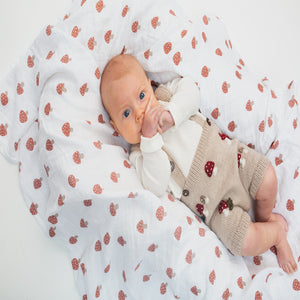 Lulujo Cotton Muslin Swaddles 2 Pack | Ultra Soft Breathable Baby Blankets