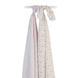 Lulujo Cotton Muslin Swaddles 2 Pack | Ultra Soft Breathable Baby Blankets