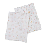 Lulujo Cotton Muslin Swaddles 2 Pack | Ultra Soft Breathable Baby Blankets