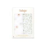 Lulujo Cotton Muslin Swaddles 2 Pack | Ultra Soft Breathable Baby Blankets