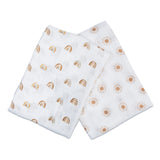 Lulujo Cotton Muslin Swaddles 2 Pack | Ultra Soft Breathable Baby Blankets