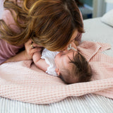 Lulujo Cozy Waffle Blanket For Babies | 100% Cotton Soft Comfort