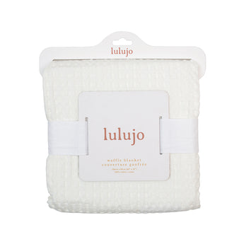 Lulujo Cozy Waffle Blanket For Babies | 100% Cotton Soft Comfort