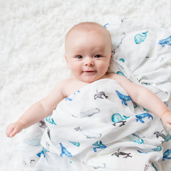 Lulujo Luxurious Bamboo Swaddle Blanket | 70% Bamboo 30% Cotton Extra Large