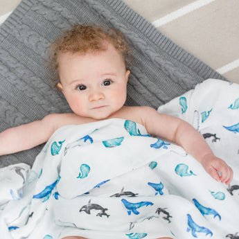 Lulujo Luxurious Bamboo Swaddle Blanket | 70% Bamboo 30% Cotton Extra Large