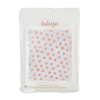 Lulujo Luxurious Muslin Crib Sheet | Soft 100% Cotton Baby Bedding