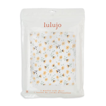 Lulujo Luxurious Muslin Crib Sheet | Soft 100% Cotton Baby Bedding