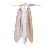 Lulujo Muslin Cloths 100% Cotton 3 Pack 70x70cm | Soft Baby Essentials