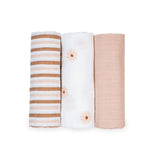 Lulujo Muslin Cloths 100% Cotton 3 Pack 70x70cm | Soft Baby Essentials