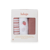 Lulujo Muslin Cloths 100% Cotton 3 Pack 70x70cm | Soft Baby Essentials