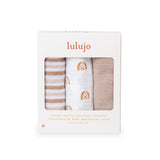 Lulujo Muslin Cloths 100% Cotton 3 Pack 70x70cm | Soft Baby Essentials