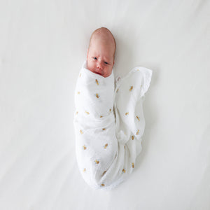 Lulujo Muslin Swaddle Blanket 100x100cm | Soft Breathable Baby Essential
