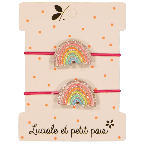 Multicolor rainbow elastics (pair)
