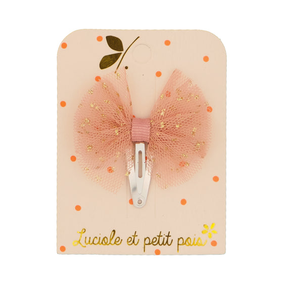 Mini tutu hair clip â€“ Antic pink