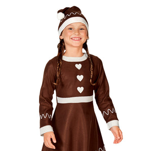 Mad Toys Kids Christmas Gingerbread Girl Costume | Sweet Holiday Dress Up