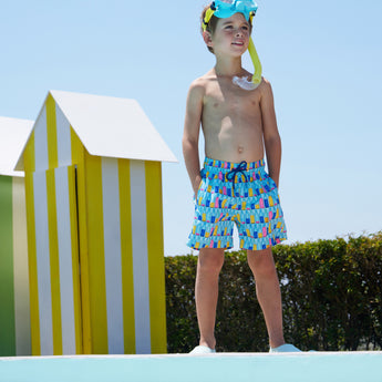 Marie Raxevsky Bottle Pop Boys Swim Shorts | Kids