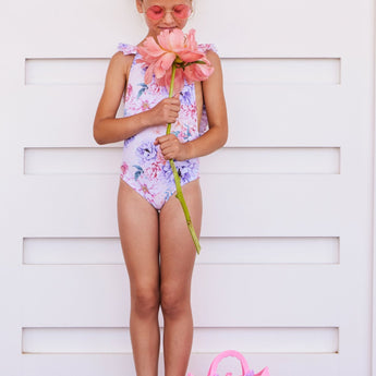 Marie Raxevsky Girls' Romantic One Piece Pleated Swimwear | Swimwear Girl