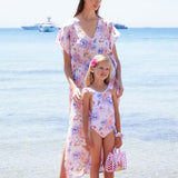 Marie Raxevsky Girls' Romantic One Piece Pleated Swimwear | Swimwear Girl