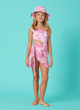 Marie Raxevsky Jungle Pink Girls Mini Pareo | Kids Beach