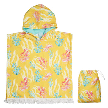 Marie Raxevsky Sunset Reef Hooded Terry Poncho | Kids
