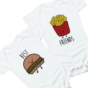 Matching Family Outfits Best Friends Baby Romper Set Pack Of 2 | Romper Baby