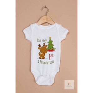 Matching Family Outfits Its My First Christmas White Baby Romper | Romper Baby