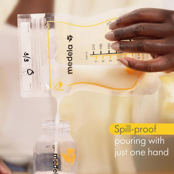 Medela Easy Pour Breast Milk Storage Bags | Leakproof Freezer Safe