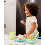 Melii 3 Piece Silicone Meal Set - Plate, Bowl & Cup (Turquoise, Green, Mint)