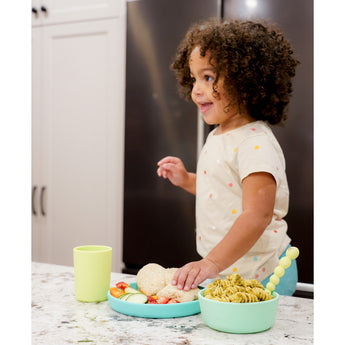 Melii 3 Piece Silicone Meal Set - Plate, Bowl & Cup (Turquoise, Green, Mint)