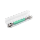 Melii Detachable Spoon & Fork with Carrying Case - Green & Grey