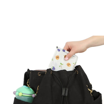Melii Fold Up Bib with scoop White & Navy Bear 2 pcs