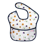 Melii Fold Up Bib with scoop White & Navy Bear 2 pcs
