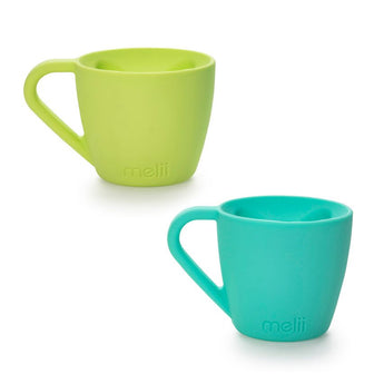 Melii Silicone Bear Mug - 2 Pack (Mint & Turquoise)